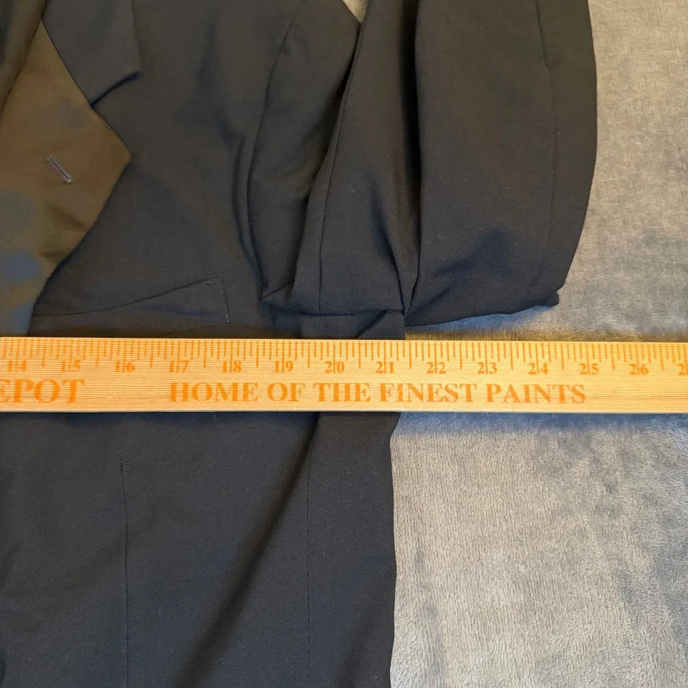 Neil Allyn Tuxedo Jacket Mens‎ 43R Black Wool Satin Peak Lapel Formal Blazer